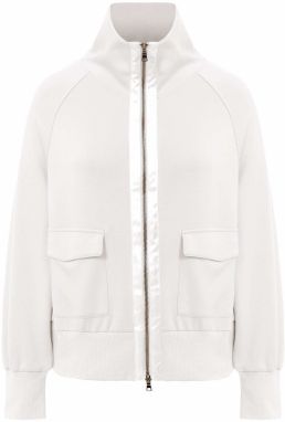 Imily Bela Tepláková bunda  biela / šedobiela