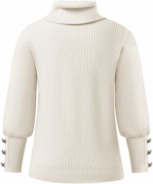 Imily Bela Sveter  šedobiela