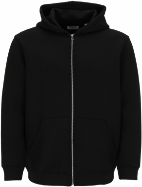 Jack & Jones Plus Tepláková bunda  čierna