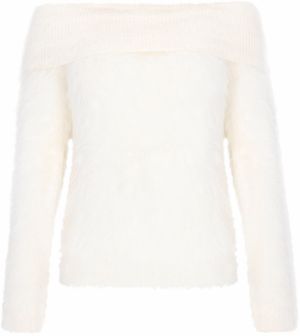 faina Sveter  biela ako vlna