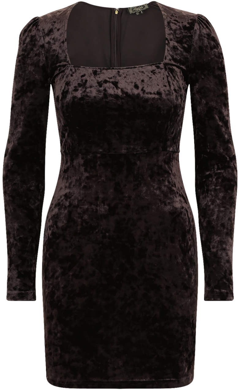 Superdry Šaty  tmavohnedá