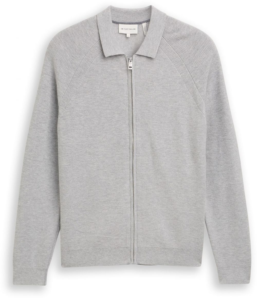TOM TAILOR Kardigán  sivá melírovaná