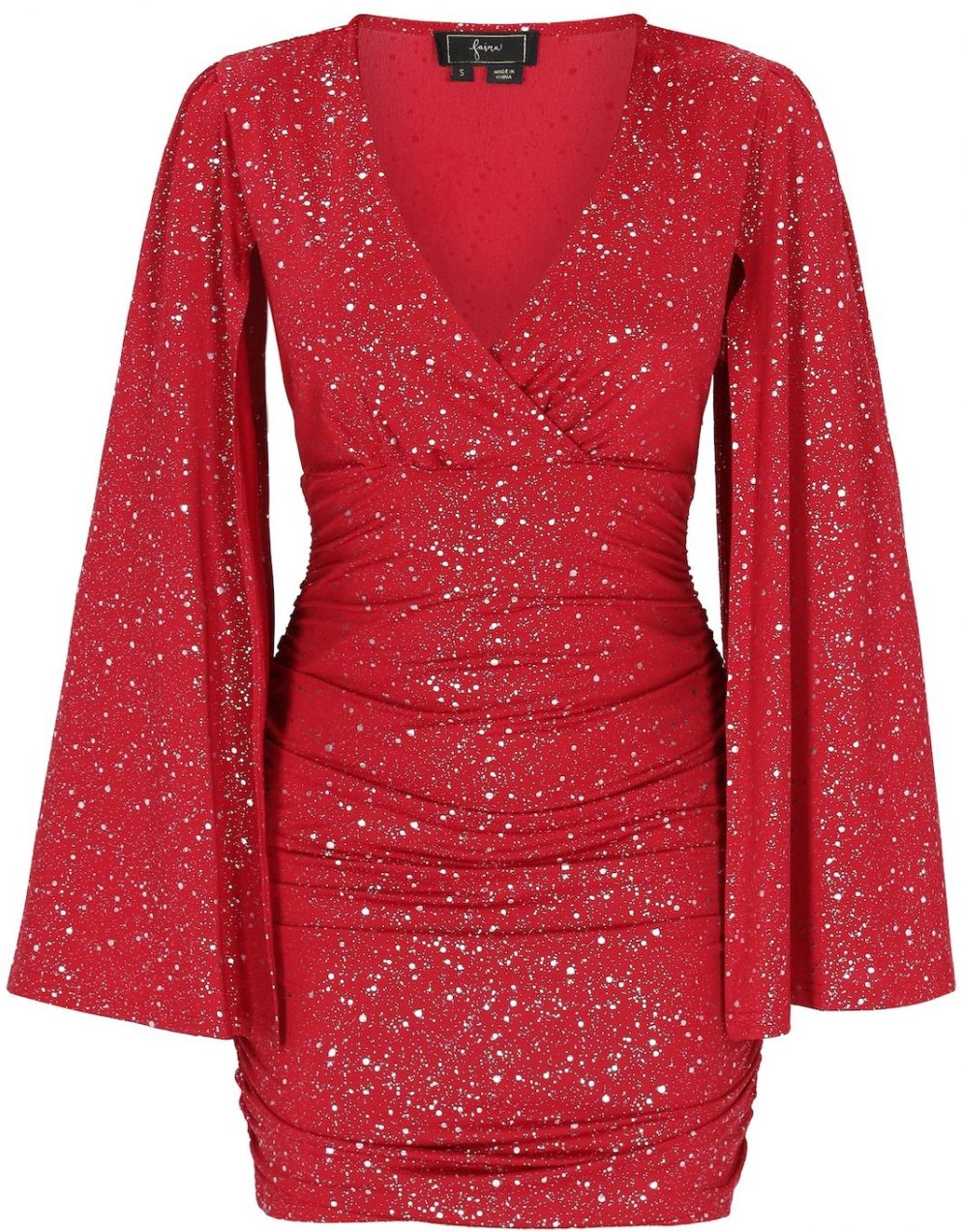 faina Kokteilové šaty  ohnivo červená