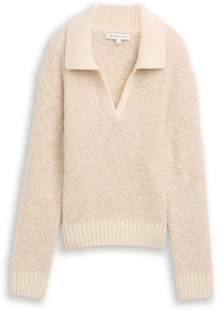 TOM TAILOR Sveter  piesková