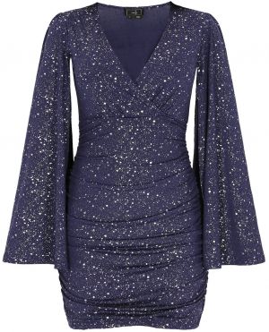 faina Kokteilové šaty  námornícka modrá / biela