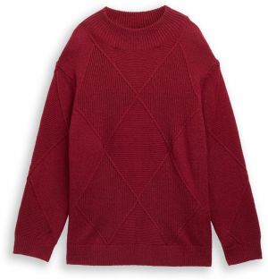 Tom Tailor Women + Sveter  červená melírovaná