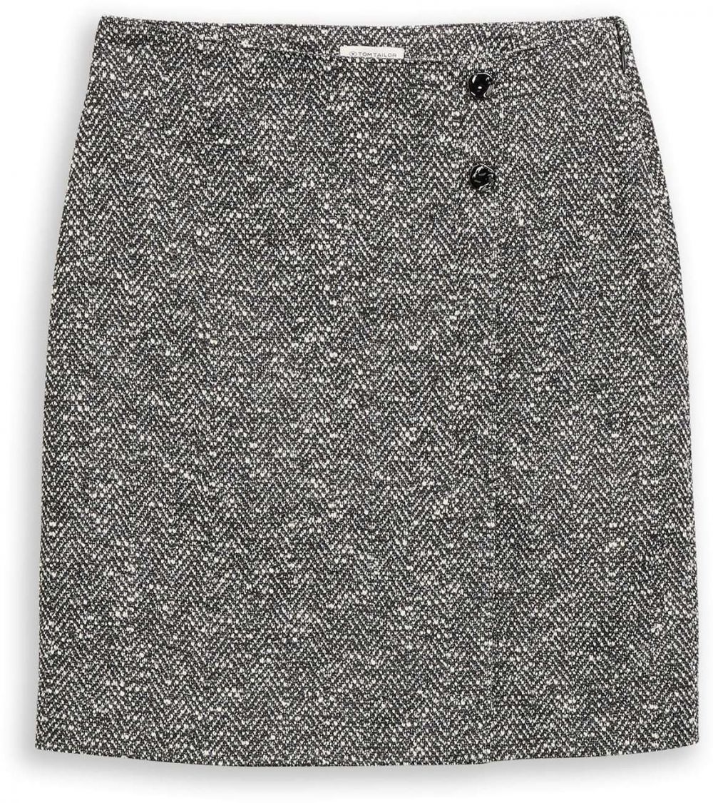 TOM TAILOR Sukňa  nebielená / antracitová