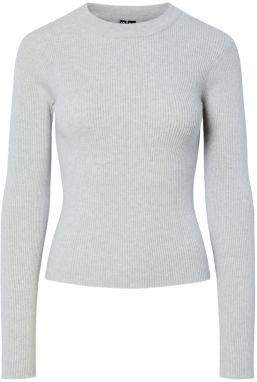 PIECES Sveter  svetlosivá