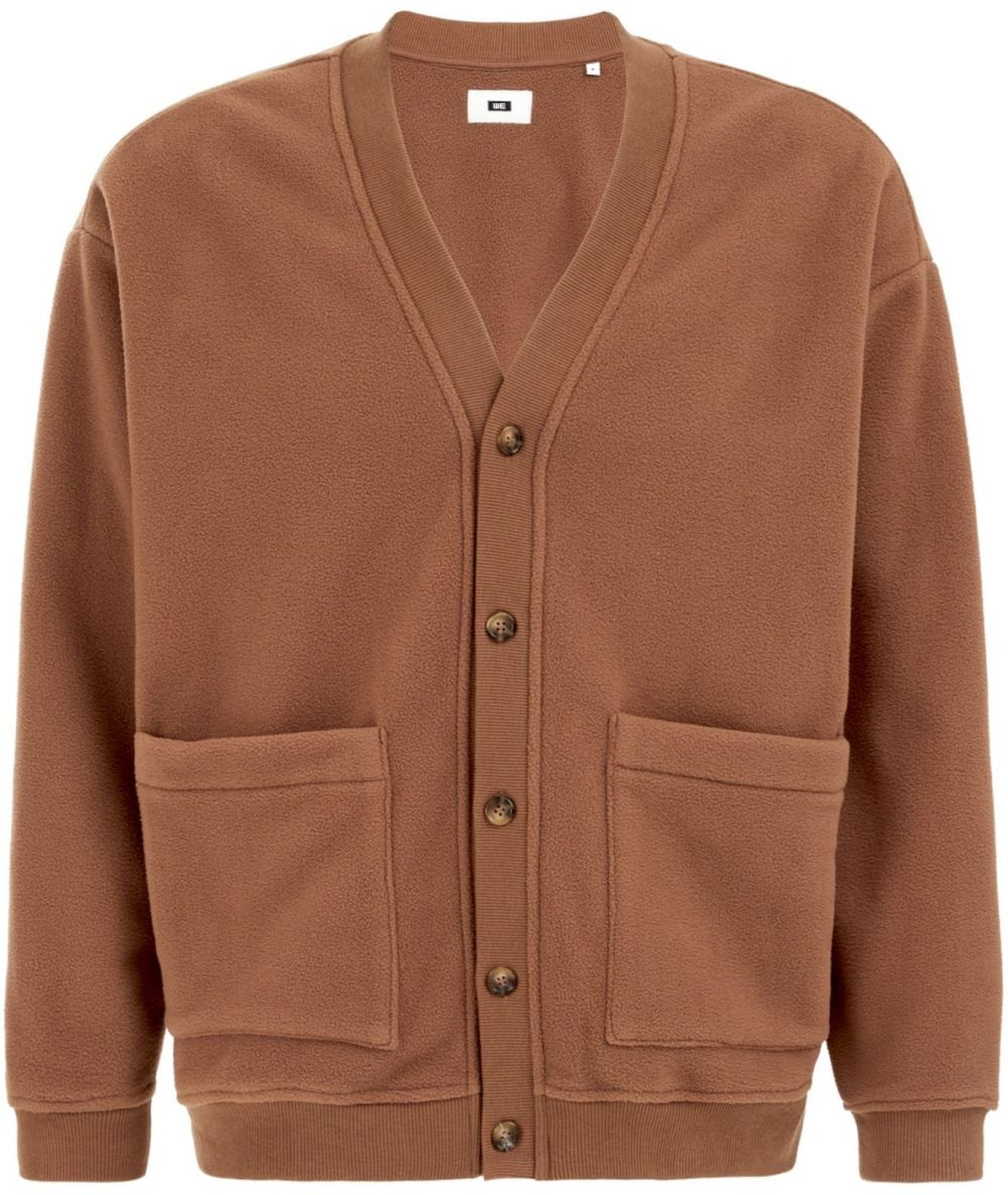 WE Fashion Flisová bunda  hnedá