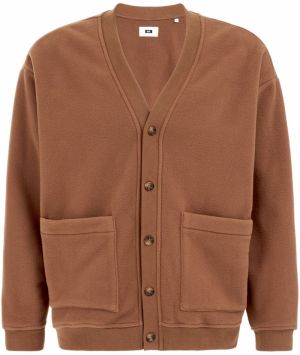 WE Fashion Flisová bunda  hnedá