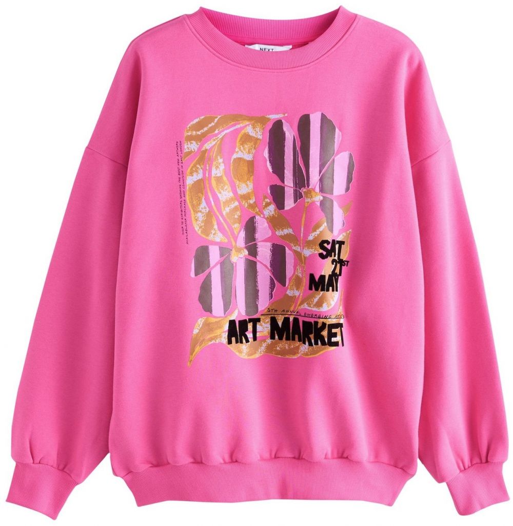 Next Mikina  hnedá / baklažánová / ružová / čierna