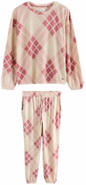 Next Pyžamo  krémová / purpurová / malinová / svetloružová