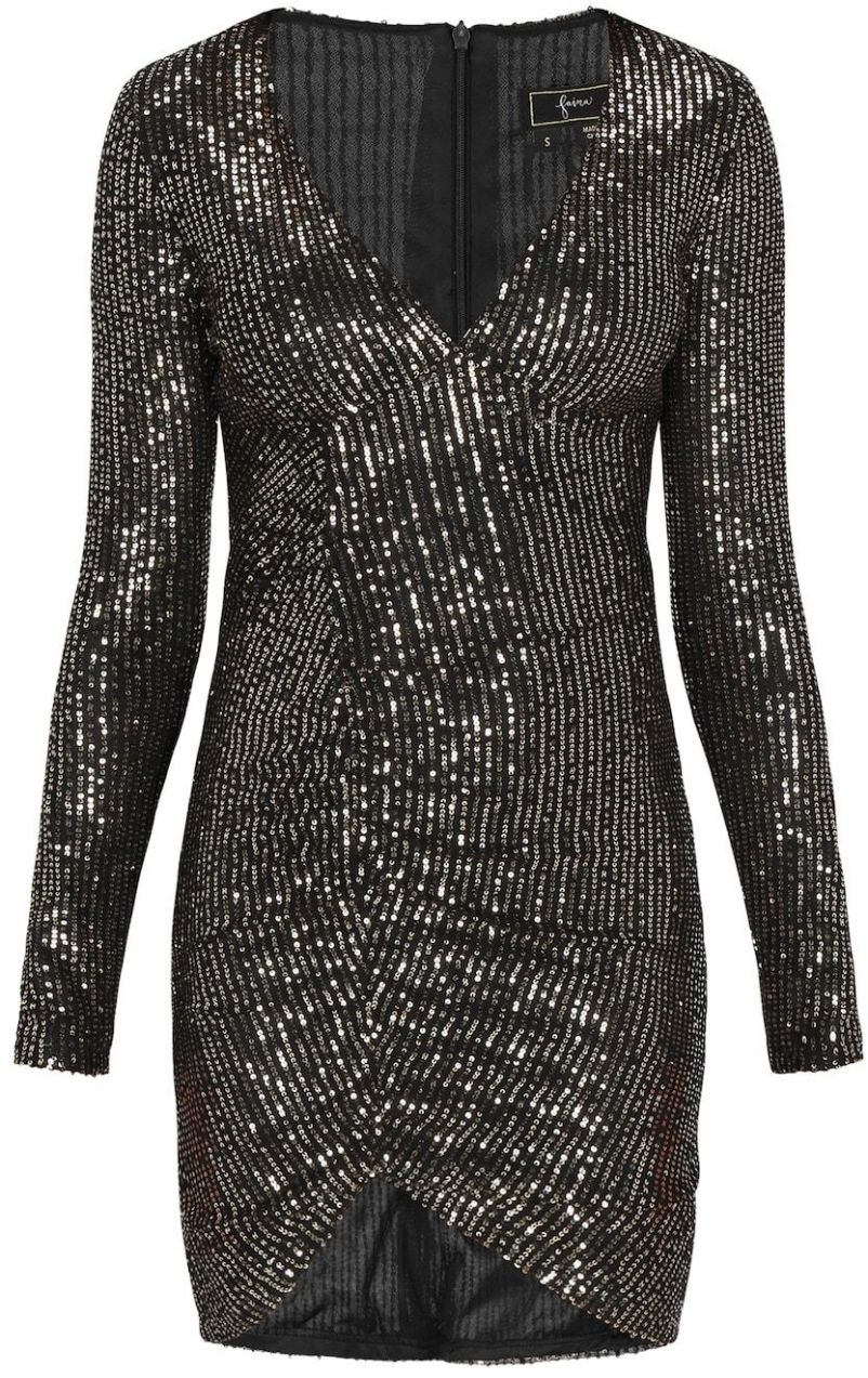 faina Kokteilové šaty  čierna