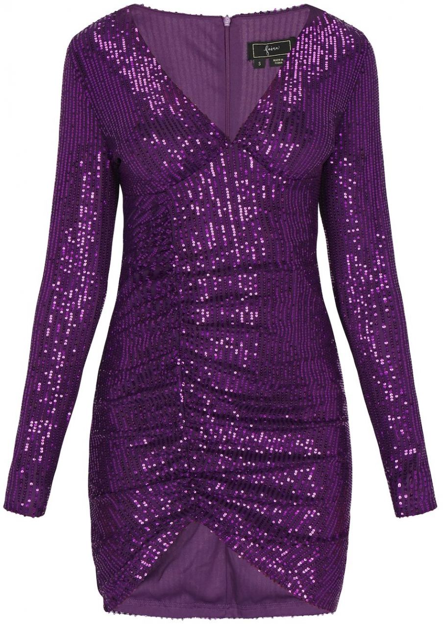 faina Kokteilové šaty  purpurová