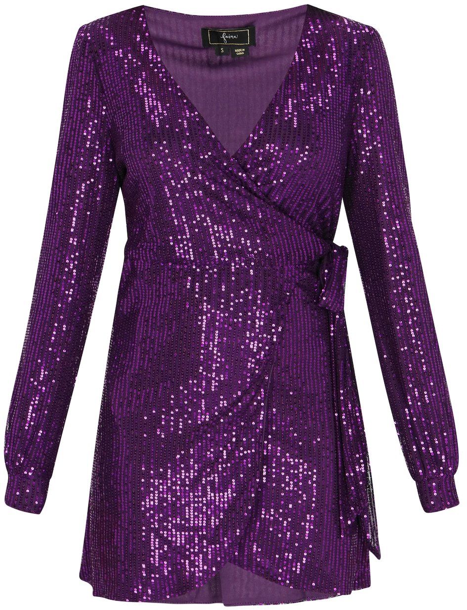 faina Kokteilové šaty  purpurová