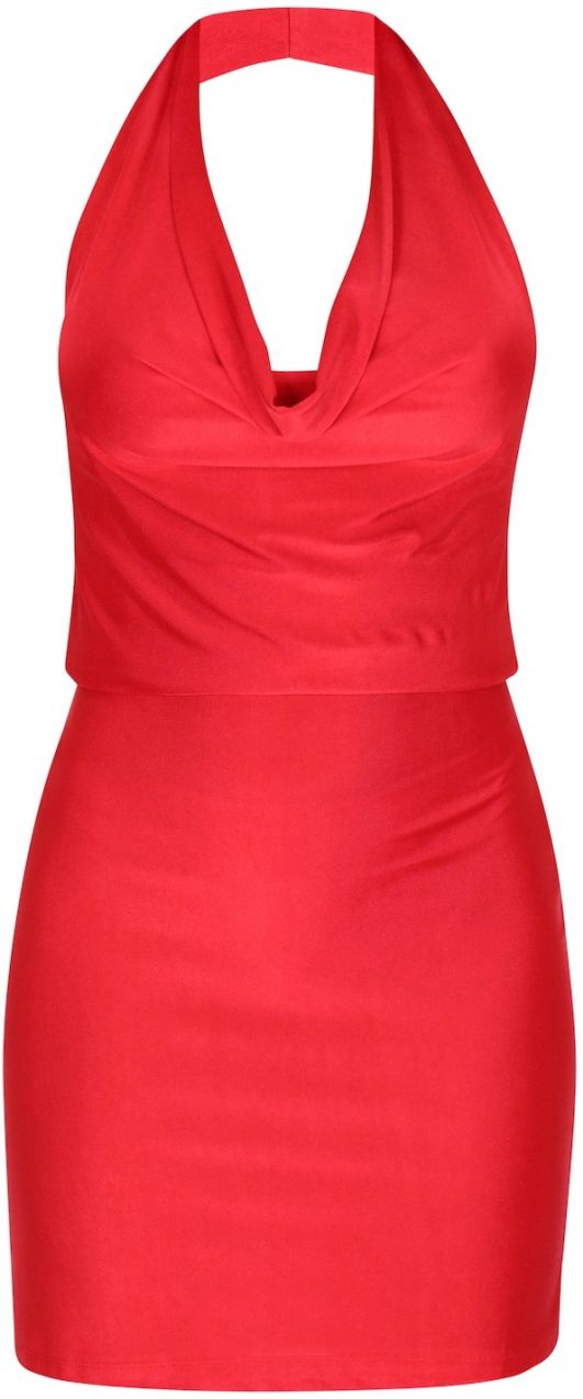 faina Kokteilové šaty  červená