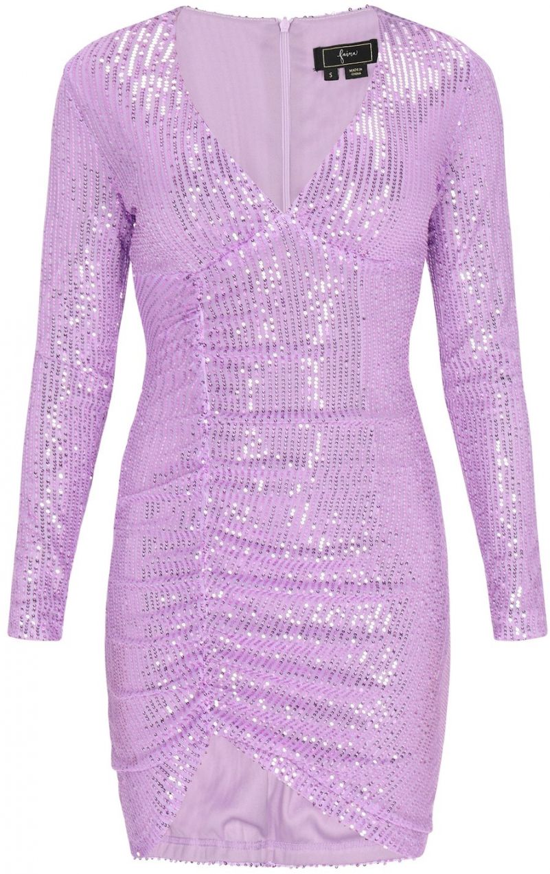 faina Kokteilové šaty  fialová