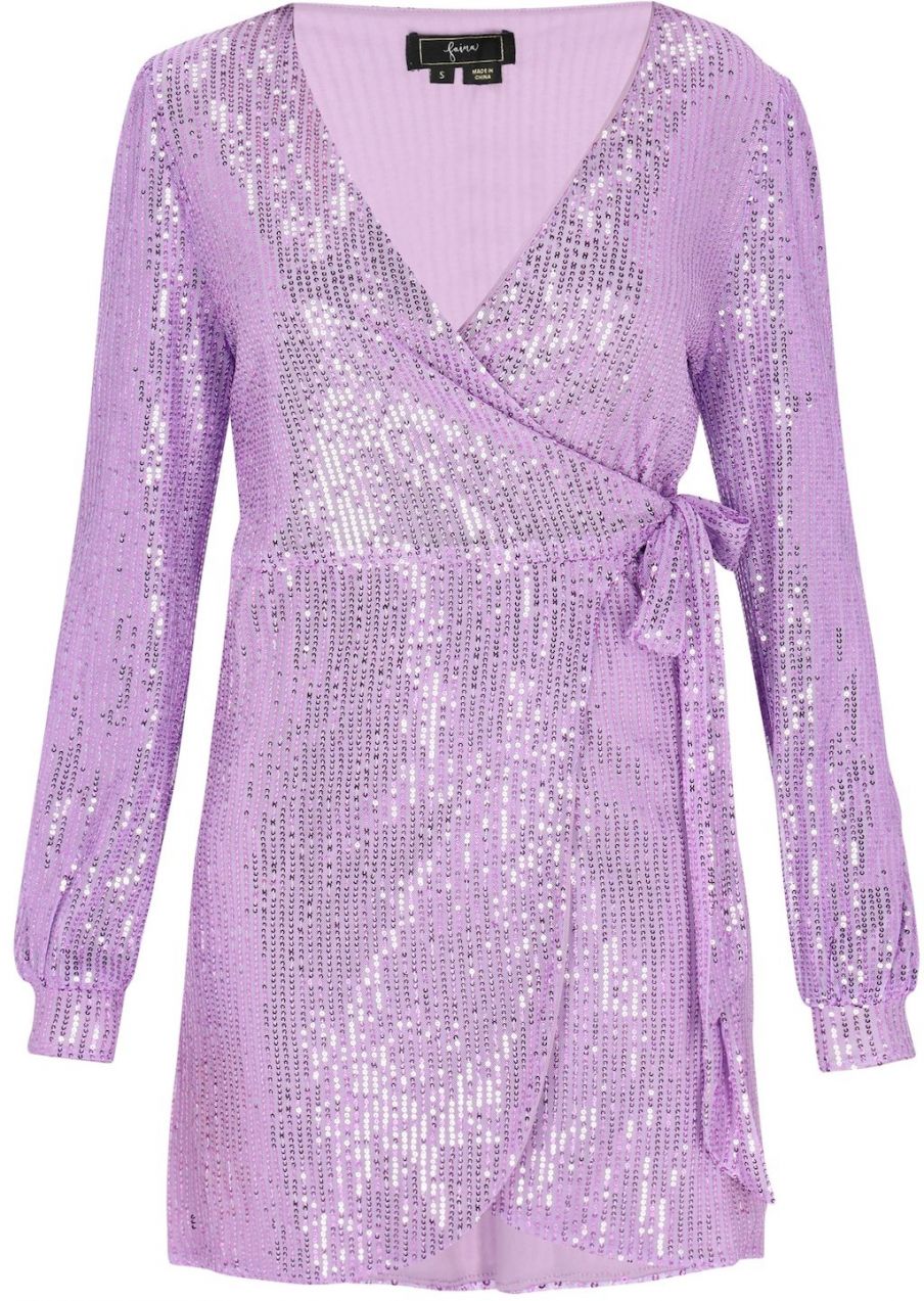 faina Kokteilové šaty  levanduľová