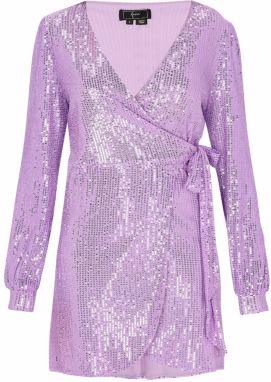 faina Kokteilové šaty  levanduľová