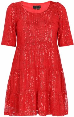 faina Kokteilové šaty  červená