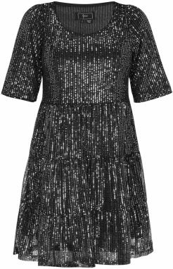 faina Kokteilové šaty  zlatá / čierna