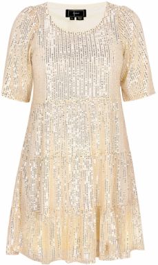 faina Kokteilové šaty  zlatá