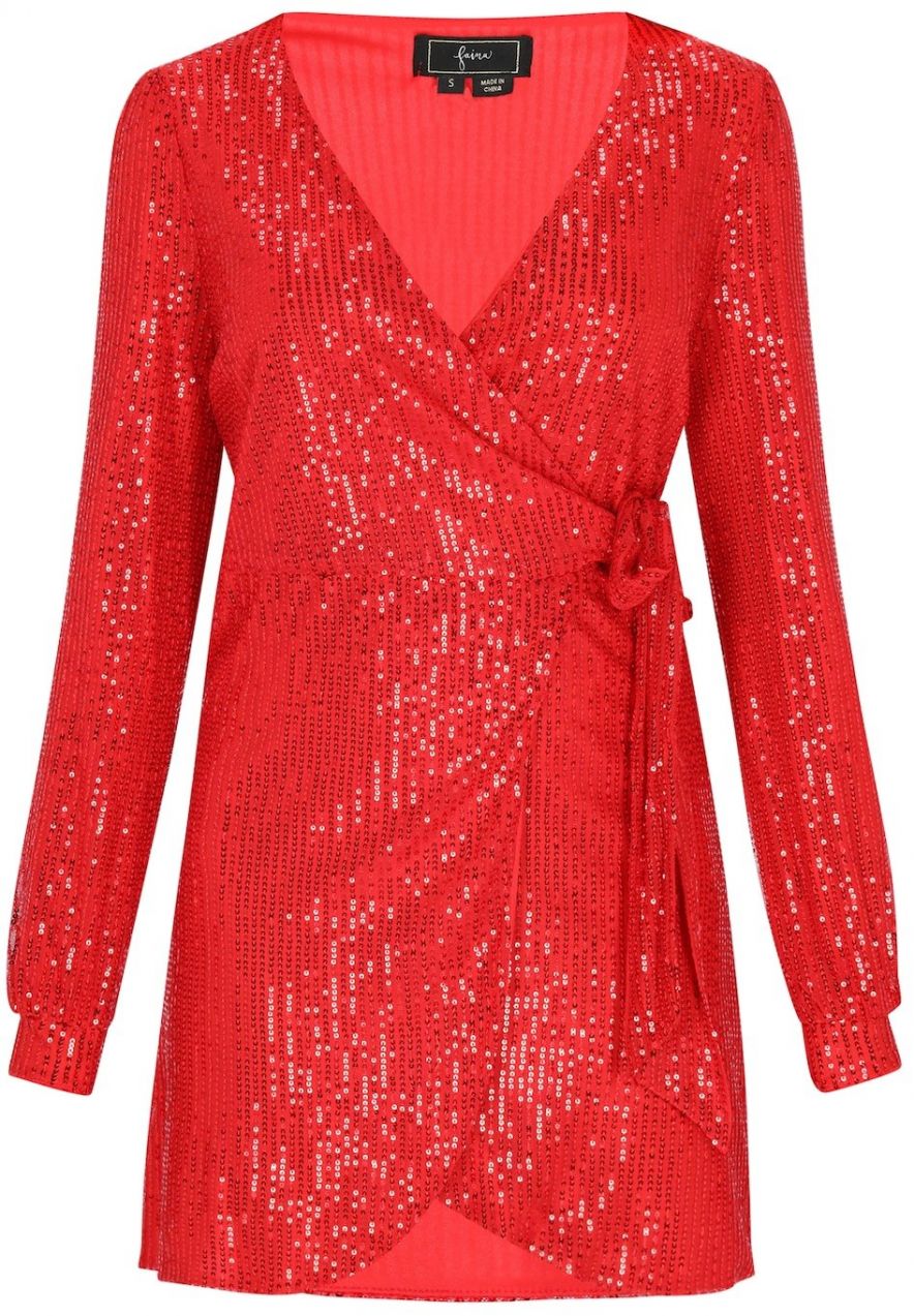 faina Kokteilové šaty  červená