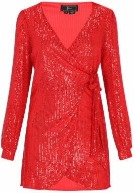 faina Kokteilové šaty  červená