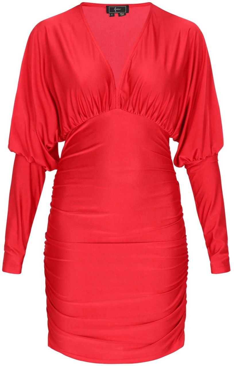 faina Kokteilové šaty  červená