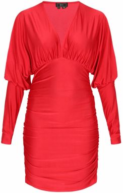 faina Kokteilové šaty  červená