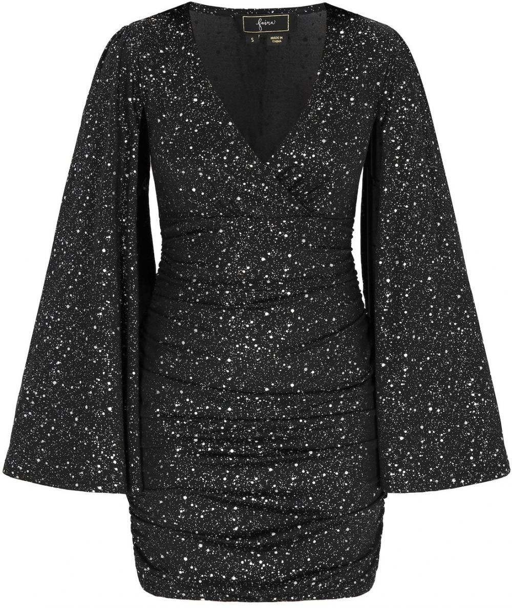 faina Kokteilové šaty  čierna / strieborná