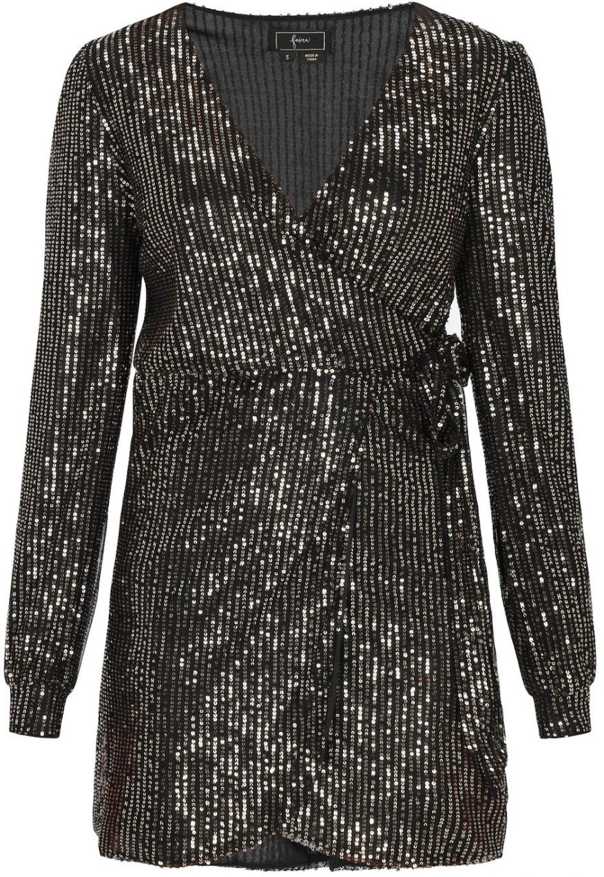 faina Kokteilové šaty  čierna