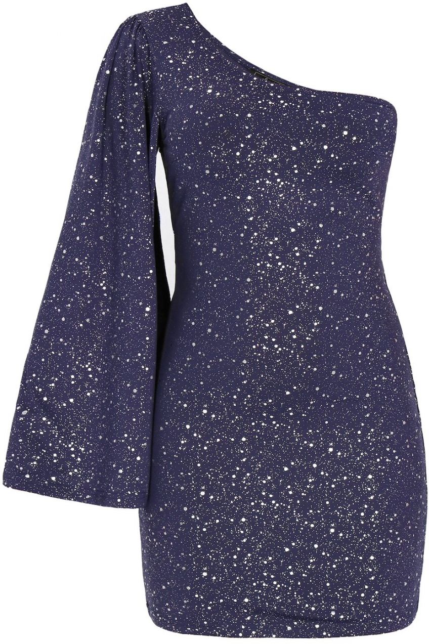 faina Kokteilové šaty  námornícka modrá / strieborná