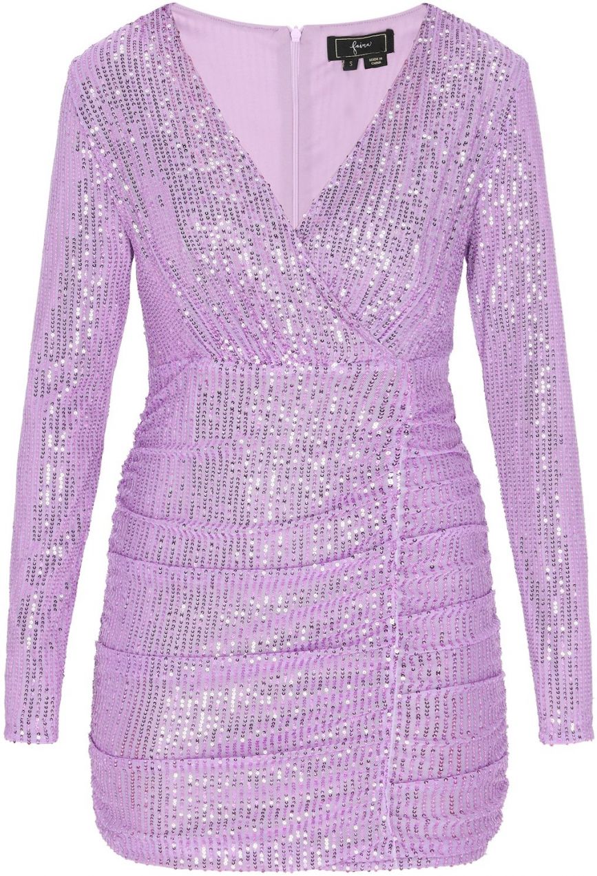 faina Kokteilové šaty  levanduľová