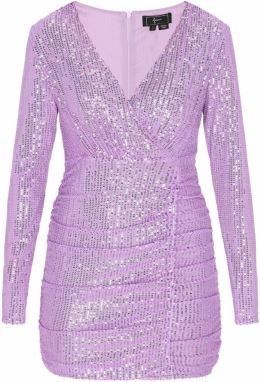 faina Kokteilové šaty  levanduľová