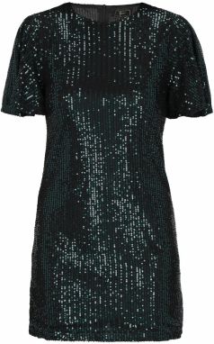 faina Kokteilové šaty  tmavozelená