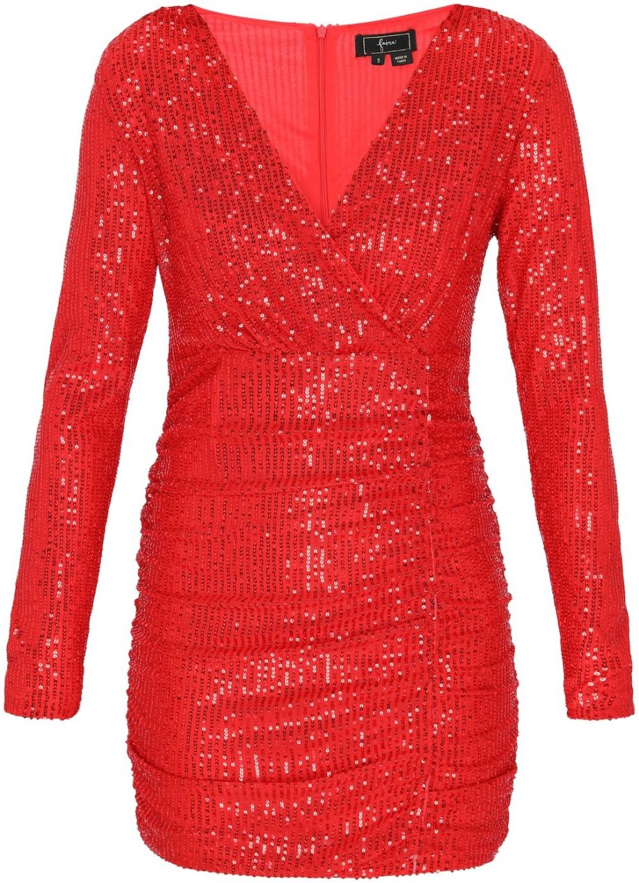 faina Kokteilové šaty  červená