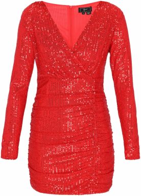 faina Kokteilové šaty  červená