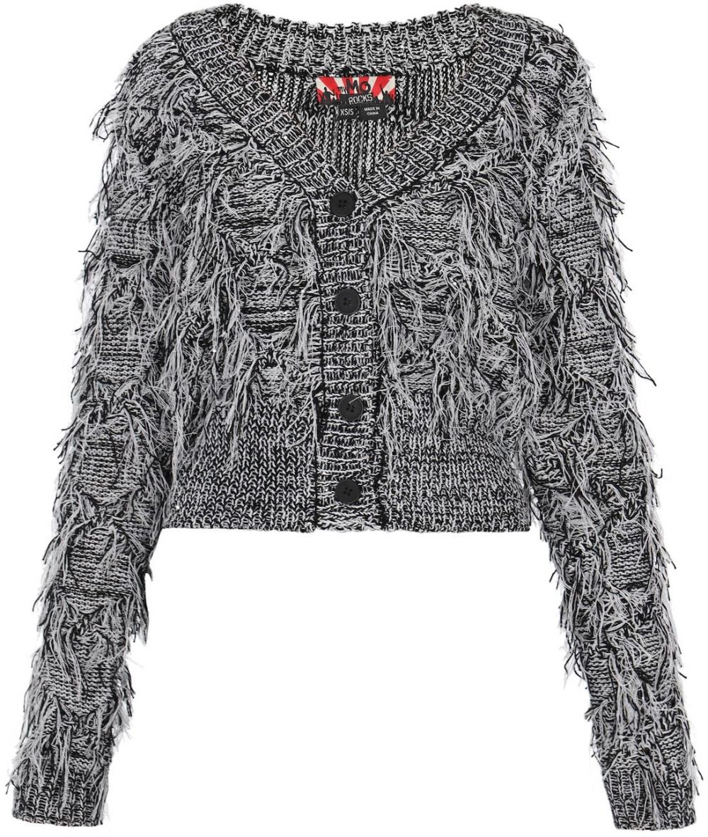 myMo ROCKS Kardigán  svetlosivá / čierna