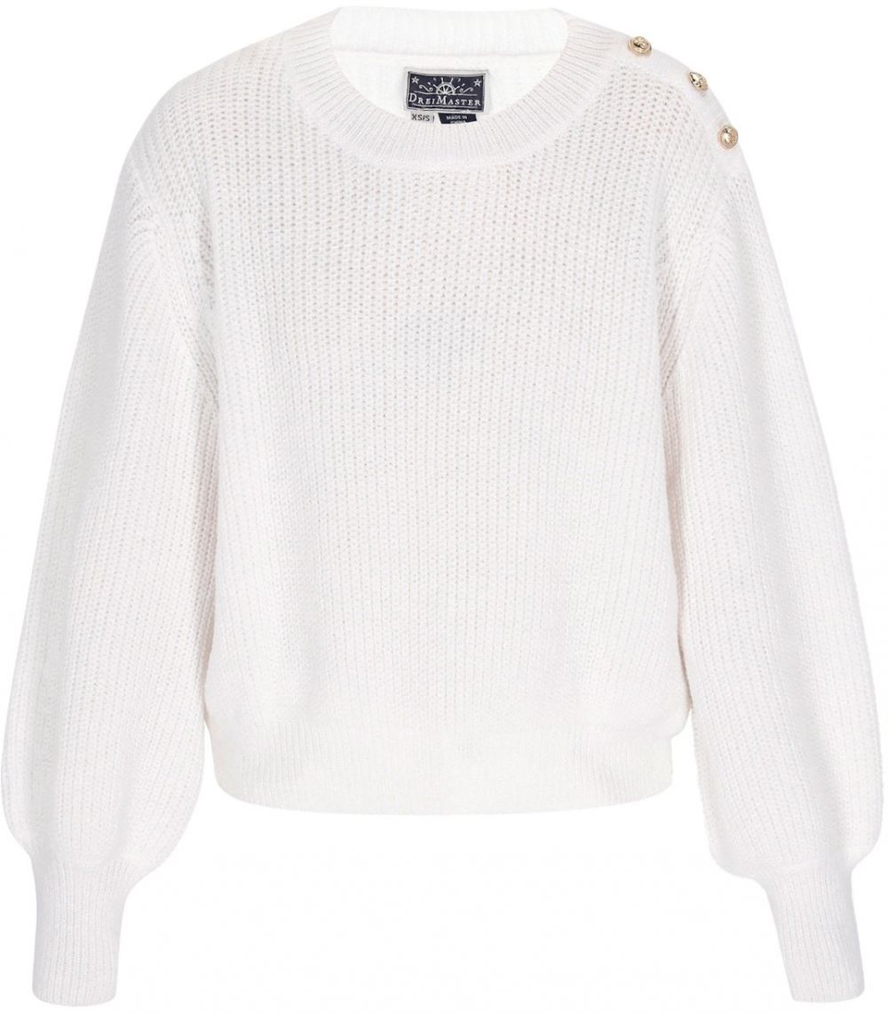 DreiMaster Maritim Sveter  šedobiela