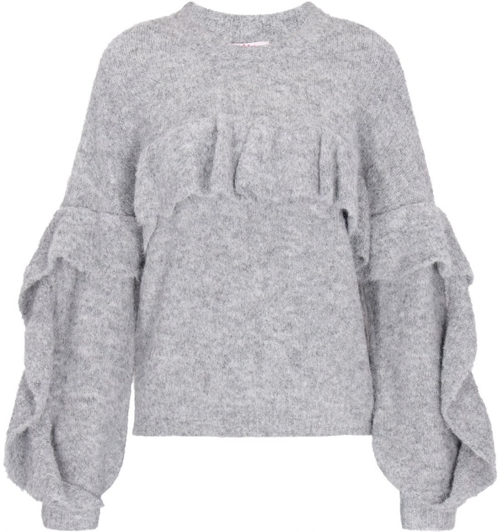 MYMO Oversize sveter 'Young Fashion'  sivá melírovaná