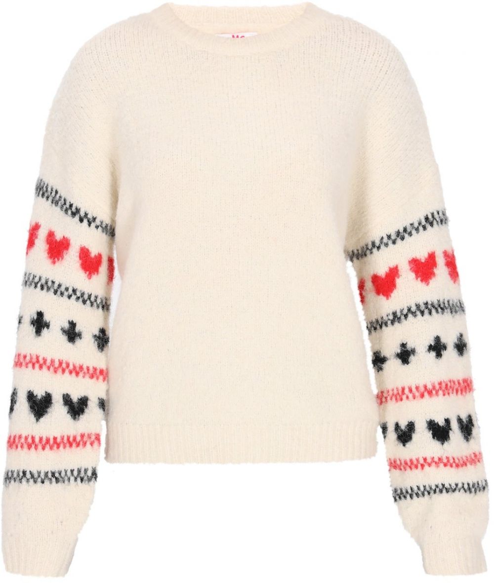 MYMO Sveter 'Young Fashion'  červená / čierna / šedobiela