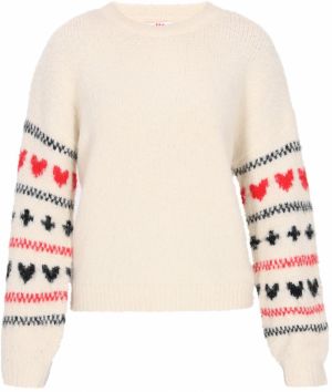 MYMO Sveter 'Young Fashion'  červená / čierna / šedobiela