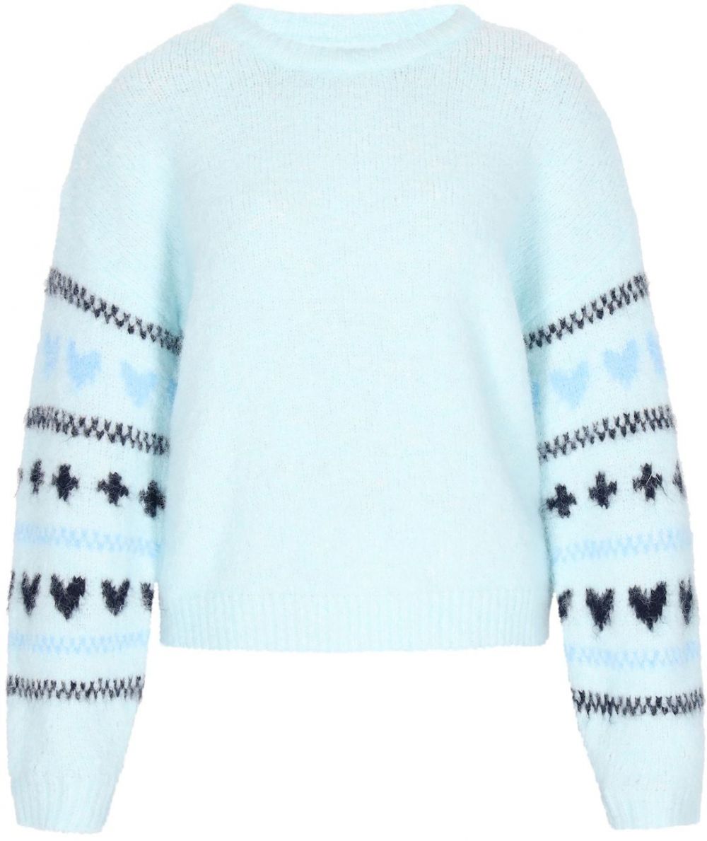 MYMO Sveter 'Young Fashion'  námornícka modrá / vodová / modrosivá