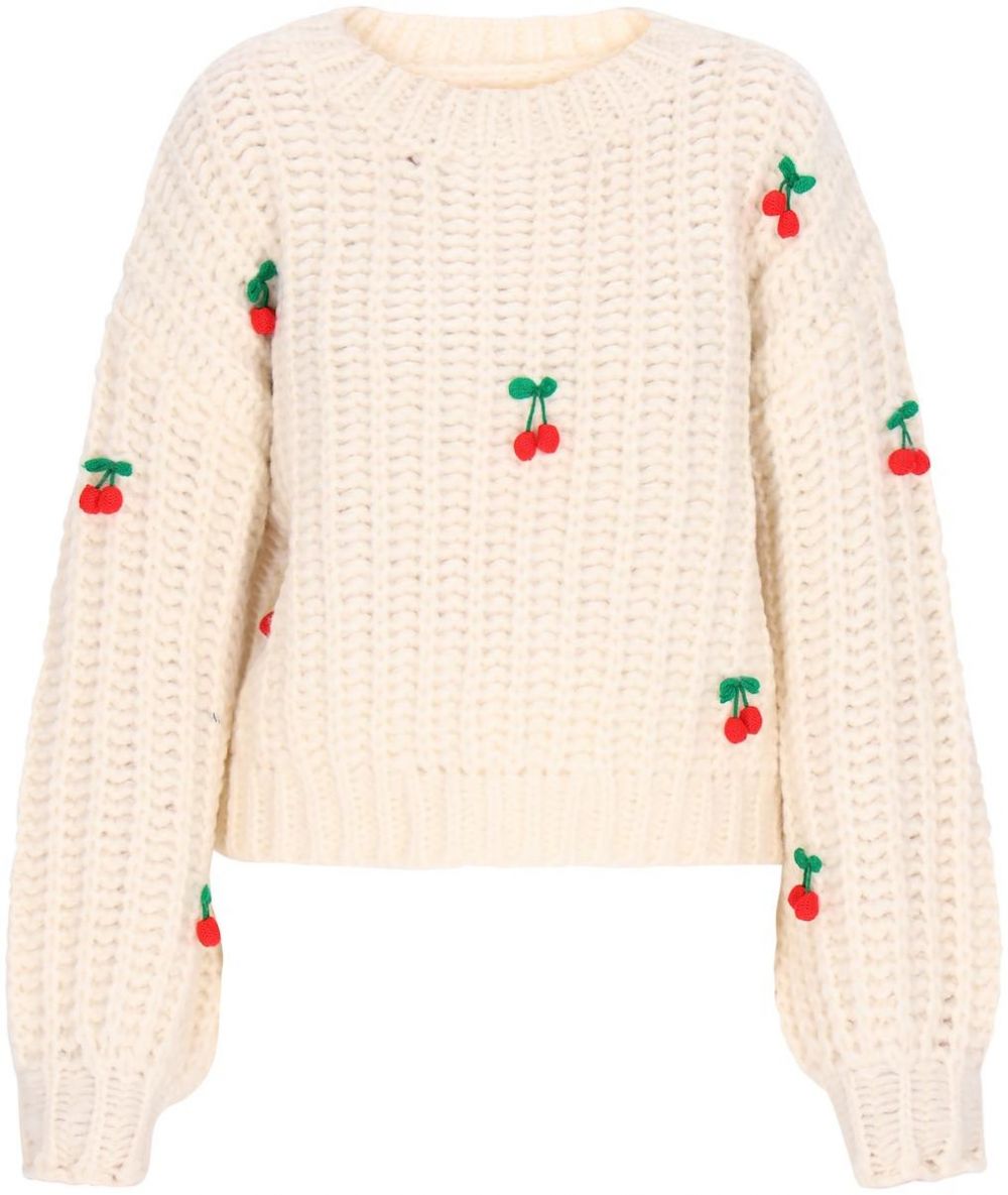 MYMO Sveter 'Young Fashion'  zelená / červená / biela ako vlna