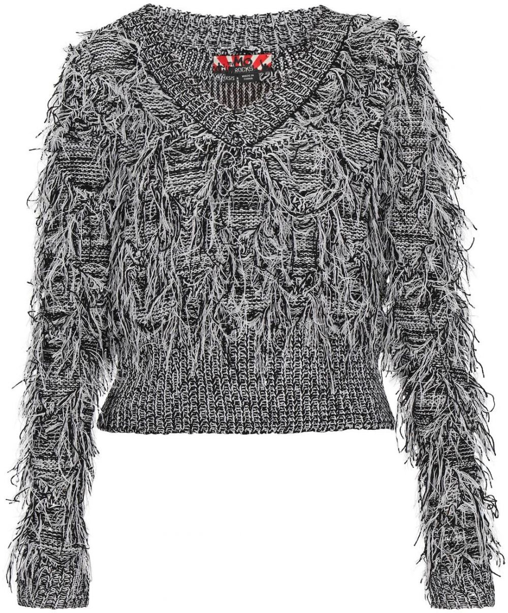 myMo ROCKS Sveter  svetlosivá / čierna