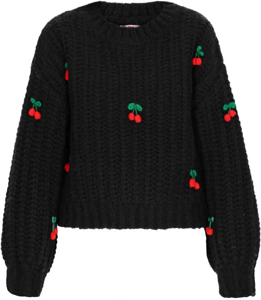 MYMO Sveter 'Young Fashion'  zelená / červená / čierna