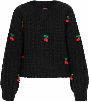 MYMO Sveter 'Young Fashion'  zelená / červená / čierna