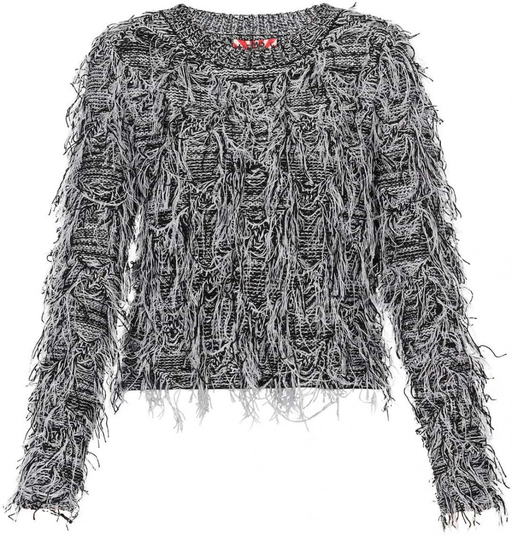 myMo ROCKS Sveter 'Young Fashion'  sivá / čierna