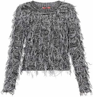 myMo ROCKS Sveter 'Young Fashion'  sivá / čierna